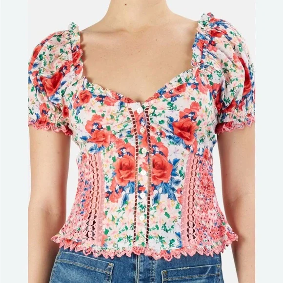 LoveShackFancy Bryant Top Rush of Red